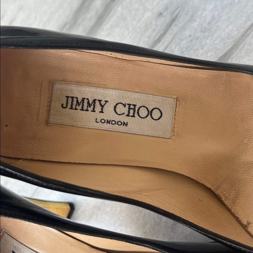 Jimmy Choo Black Peep Toe Pumps - Picture 2 of 10